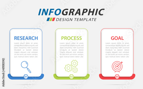 Timeline Creator infographic template. 3 Step timeline journey, calendar Flat simple infographics design template. presentation graph. Business concept with 3 options, vector illustration.