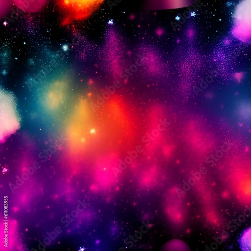 Colorful galaxy background. Generated Ai