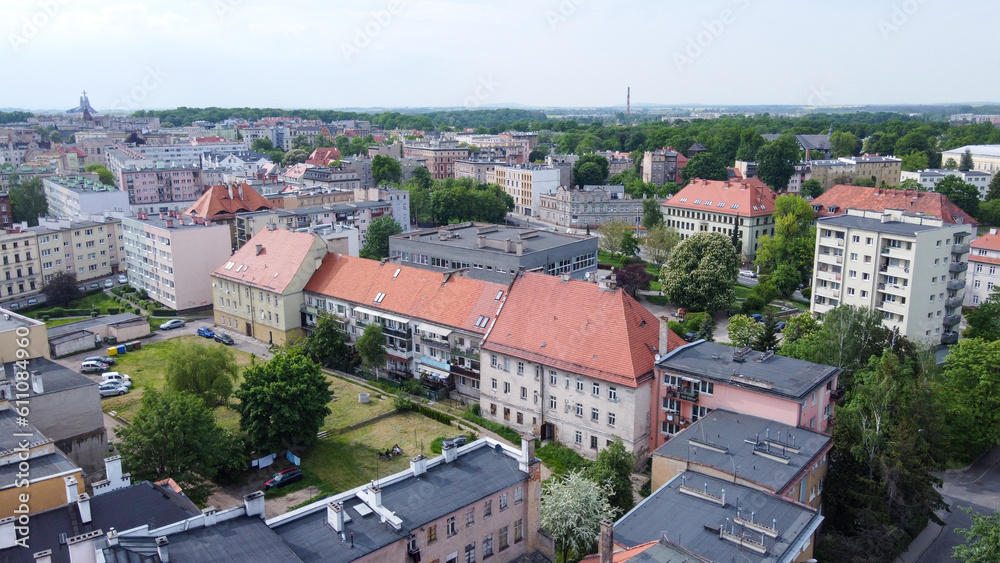 Aerial view on St.Stanislaus and Wenceslaus Cathedral in Wroclaw