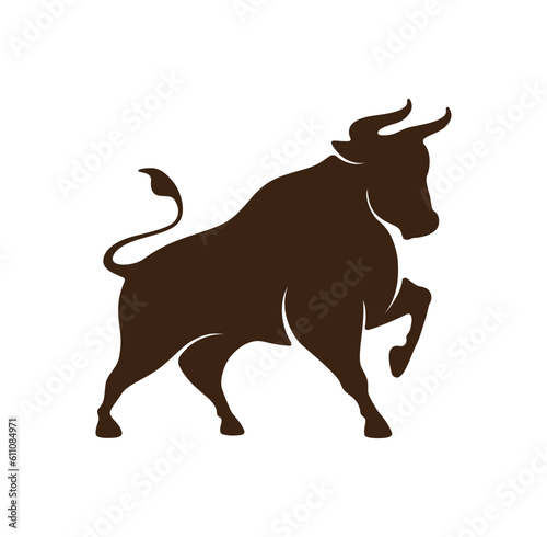 bull logo design template vector 