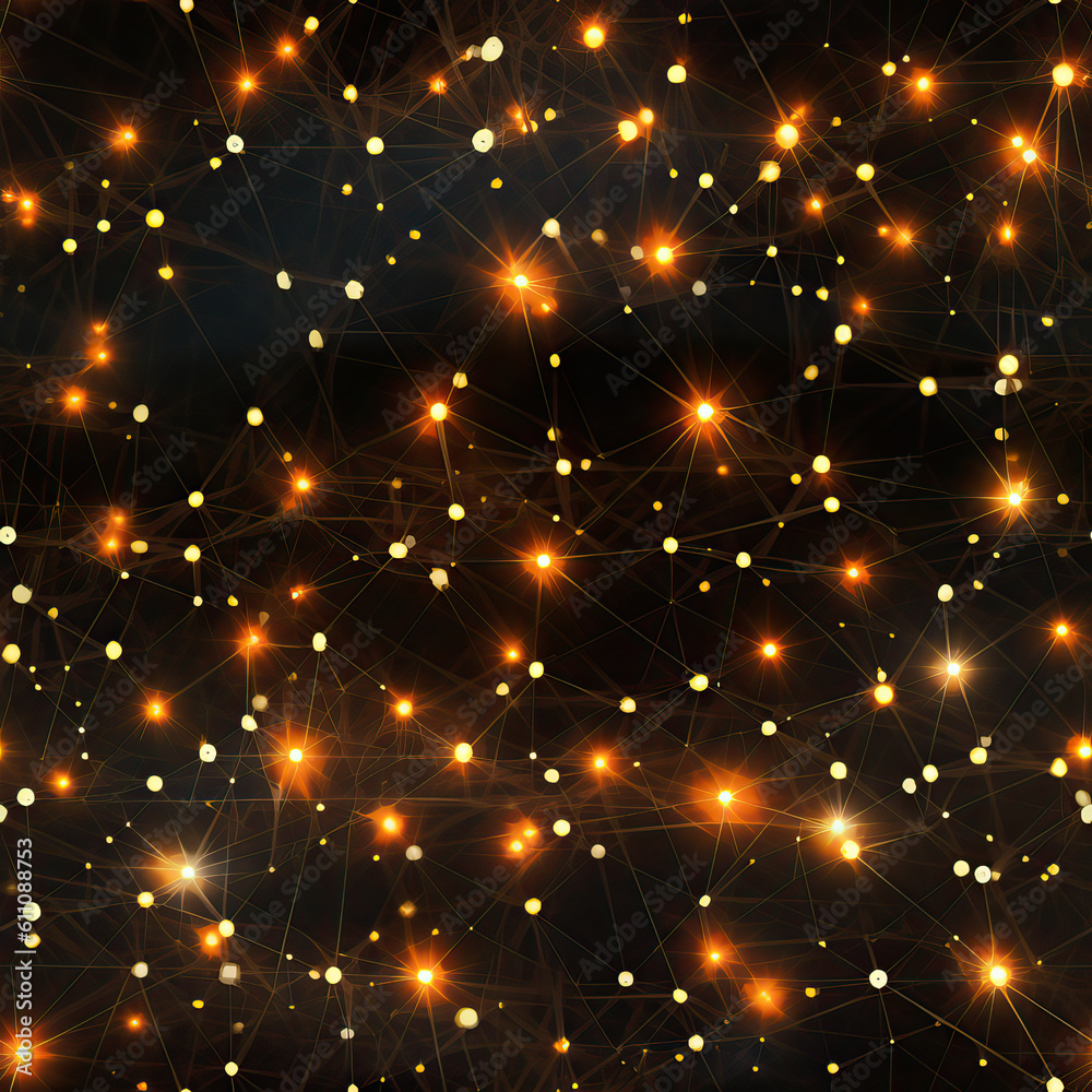 Fototapeta premium Digital network connections information exchange in space seamless repeat pattern [Generative AI] 