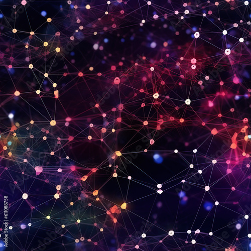 Digital network connections information exchange in space seamless repeat pattern [Generative AI] 