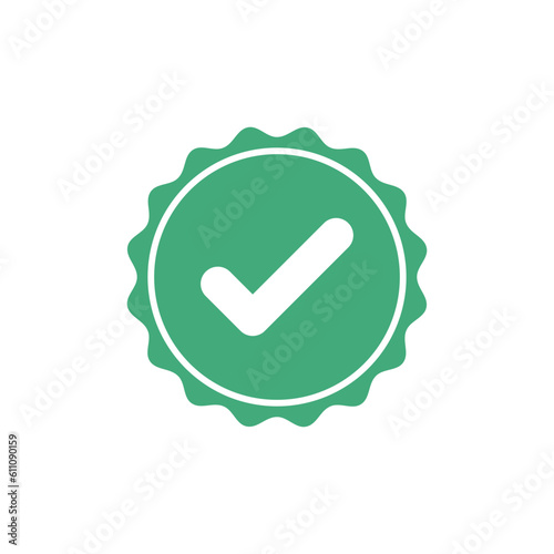 Check Mark Checklist Circle Badge Vector Template