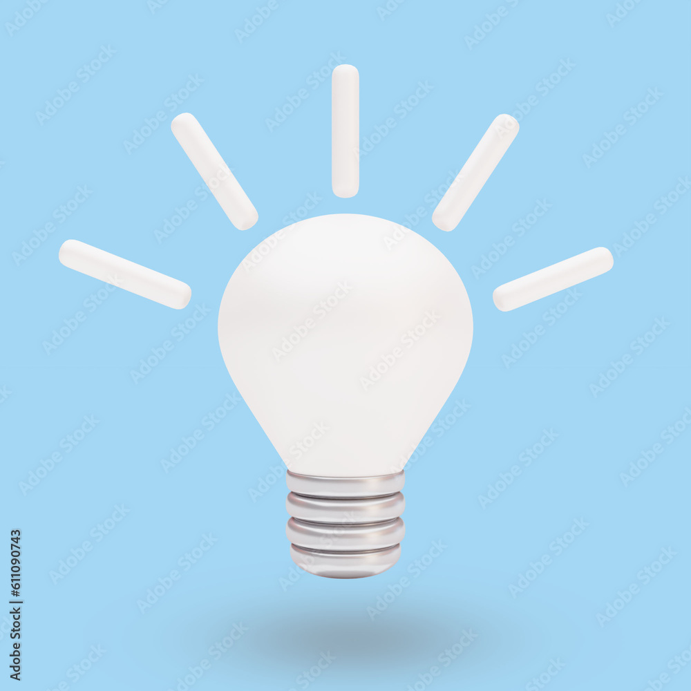 3d illustration of light bulb brightening represents the idea,solution,invention,creativity and inspiration.3d render. 3d illustration of light bulb brightening represents the idea,solution,invention,creativity and inspiration.3d render.