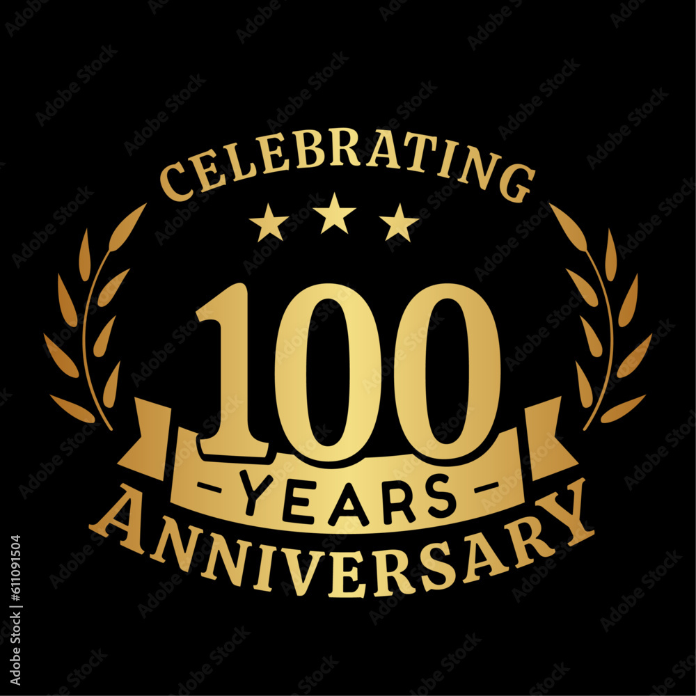 100th anniversary celebration design template. 100 years vector and illustration. 100th anniversary celebration design template. 100 years vector and illustration.