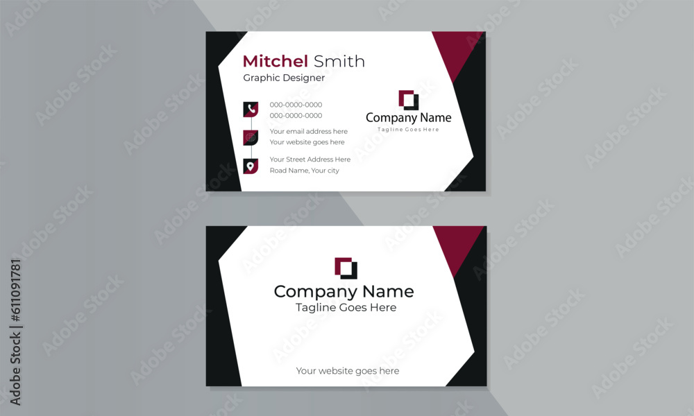 Vector design formal blue modern business card print templates Vector design formal blue modern business card print templates