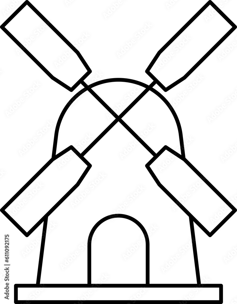 Windmill line icon. Agriculture symbol. PNG Windmill line icon. Agriculture symbol. PNG