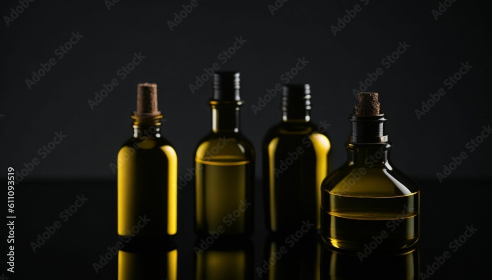 Aromatherapy essential oil bottles, generative ai Aromatherapy essential oil bottles, generative ai