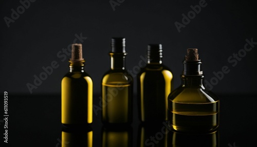Aromatherapy essential oil bottles, generative ai