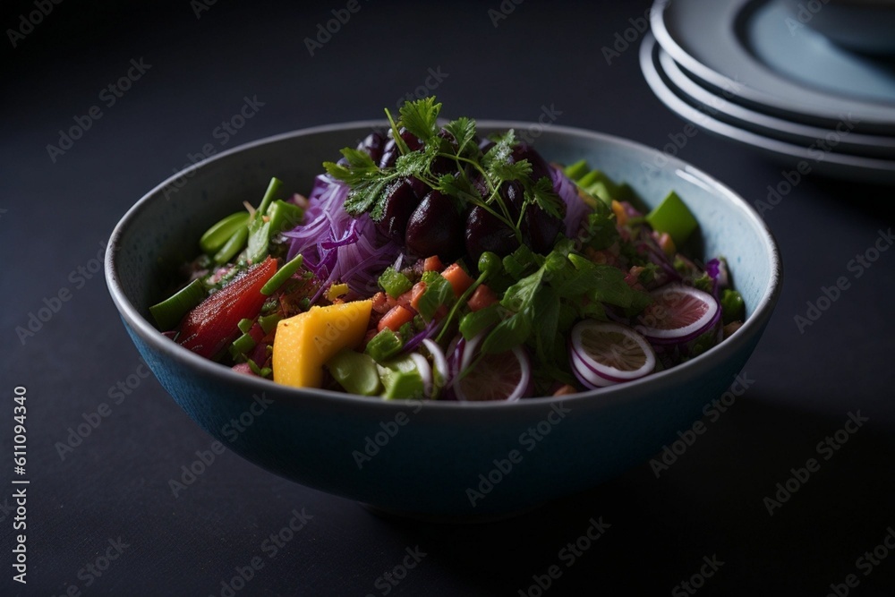 Poke bowl photography, generative ai Poke bowl photography, generative ai