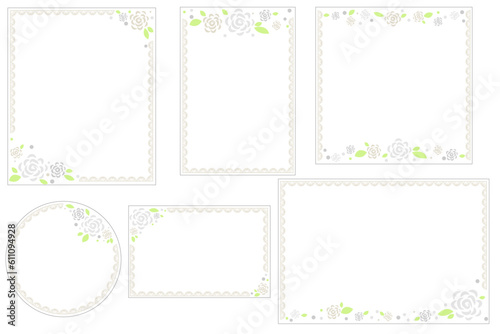 set de ilustraciones vectoriales con tematica de flores blancas para invitaciones cartas o postales, papeleria plantilla
