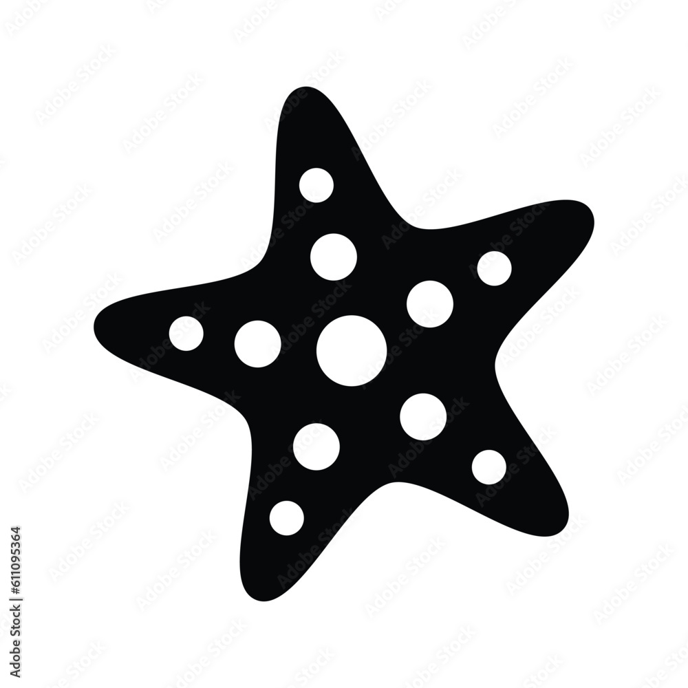 Starfish vector design in modern style, isolated on white background Starfish vector design in modern style, isolated on white background