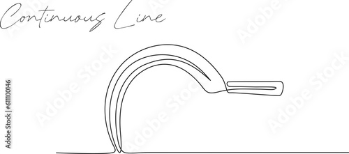 sickle continuous line vector illustration