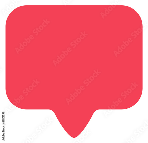 Pink speech bubble template. Web interface frame