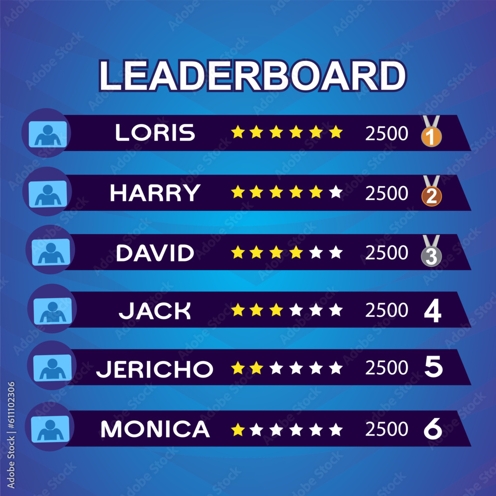 Fototapeta premium game leaderboard with abstract background