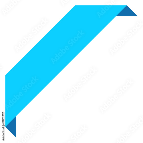 Free Download Blue ribbon tag. Decorative label. Corner element - GFXLoad