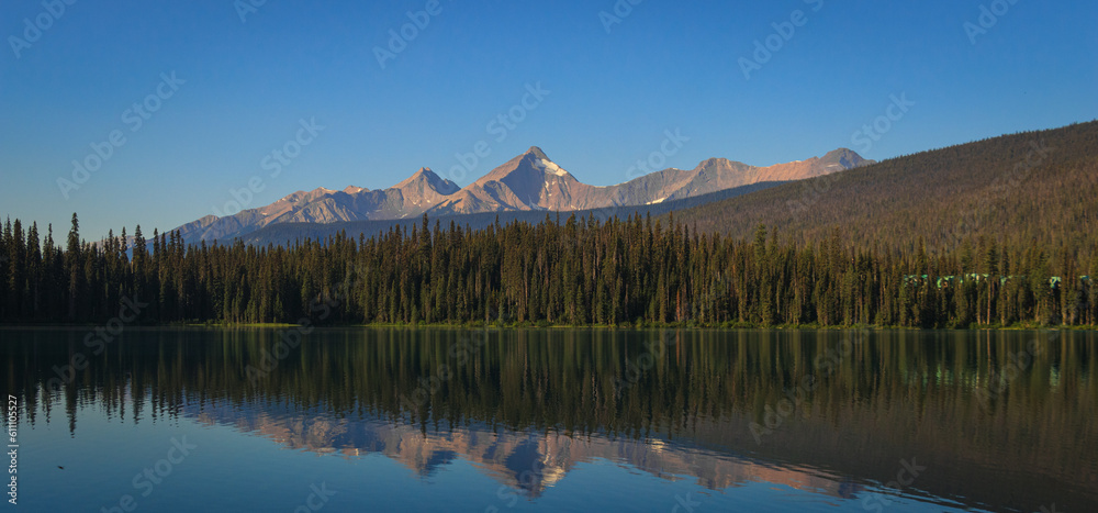 reflection in the lake in banff national park