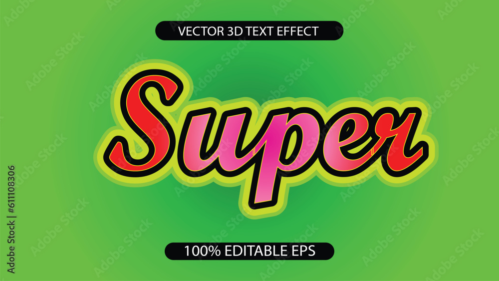 Editable text effect vector design Editable text effect vector design