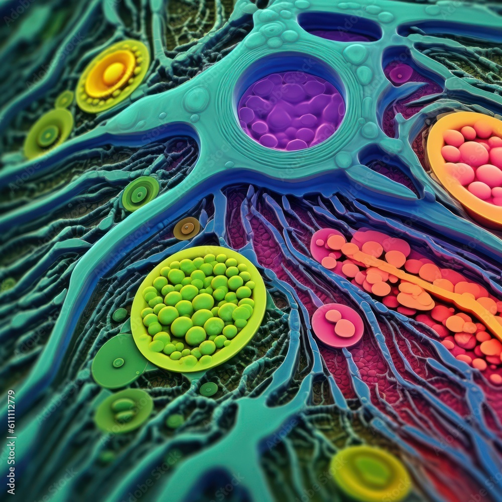 Inside a Plant Cell: A Vivid View of Chloroplasts under an Electron ...