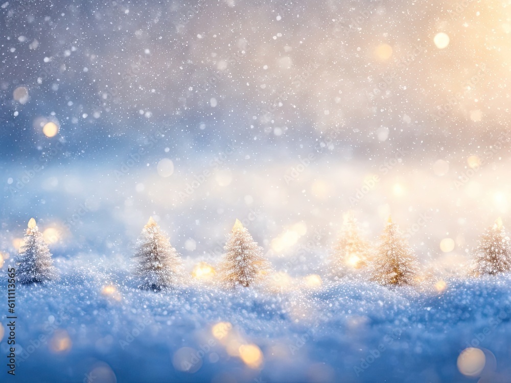 snowy field in winter. ai generative snowy field in winter. ai generative