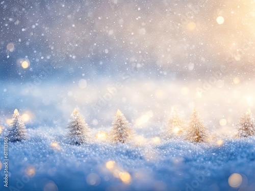 snowy field in winter. ai generative © Ольга Лукьяненко