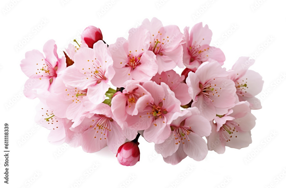 cherry blossom flower isolated on white background with clipping path. High quality photo