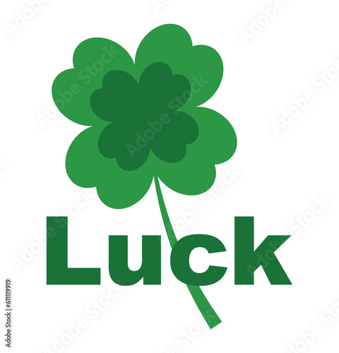 Lucky clover vector icon - four leaves