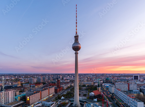 Berlin city center at sunset, Germany