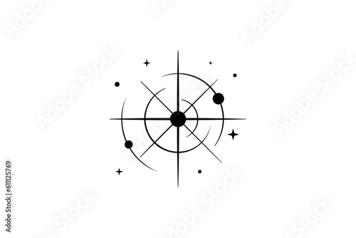 space compass creative logo concept