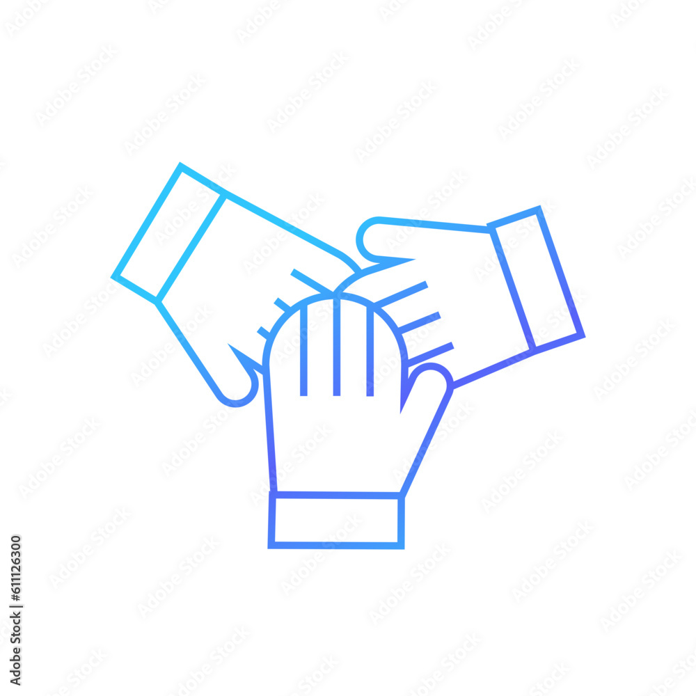 Handshake thin line icon. Handshake vector linear illustration, sign, symbol Handshake thin line icon. Handshake vector linear illustration, sign, symbol