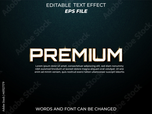 premium text effect, font editable, typography, 3d text.