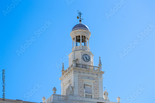 City hall on Plaza de San Juan de Dias in Cadiz, Spain on April 30, 2023