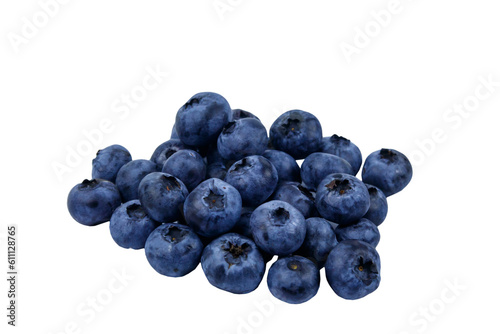 Heap of blueberry isolated on white background