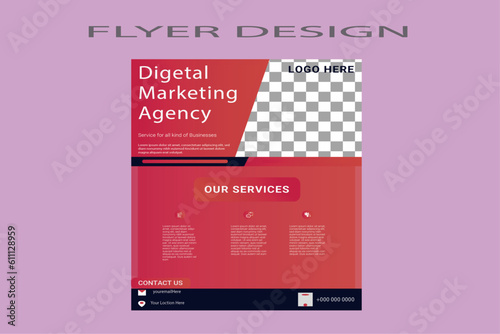 Corporate business flyer marketing, business proposal, promotion, advertise, publication, cover page. new digital marketing flyer set.