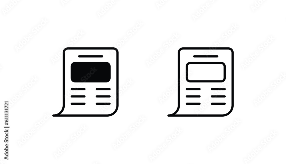 News icon design with white background stock illustration News icon design with white background stock illustration