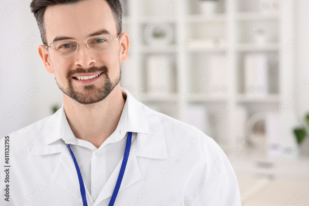 Male physiotherapist in rehabilitation center, closeup Male physiotherapist in rehabilitation center, closeup