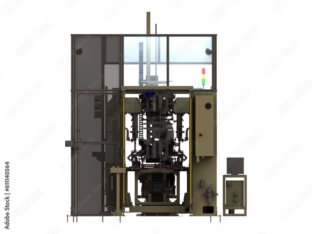 Spot Welding Machine of Crossmember Sub-Assy 3D Rendering Spot Welding Machine of Crossmember Sub-Assy 3D Rendering