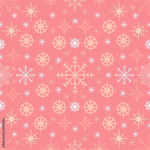 Winter abstract watercolor snowflakes seamless Christmas polka dots pattern for new year gift box and wrapping