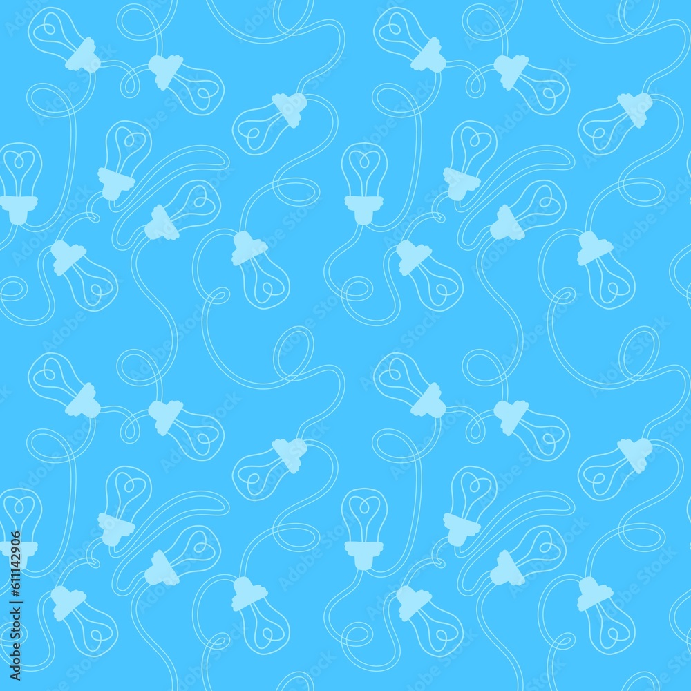 Cartoon illumination seamless light bulbs pattern for wrapping paper and fabrics and linens and festive Cartoon illumination seamless light bulbs pattern for wrapping paper and fabrics and linens and festive