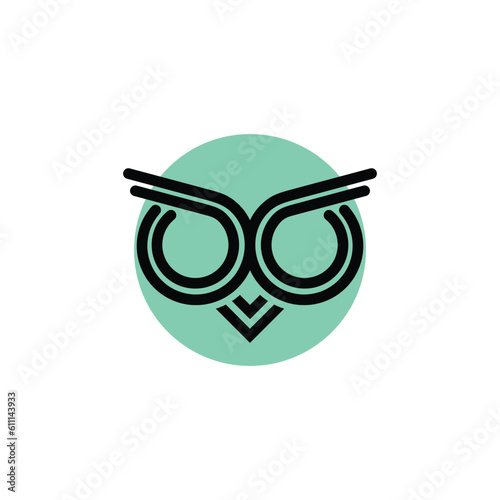 Owl logo idea with modern abstract concept vector