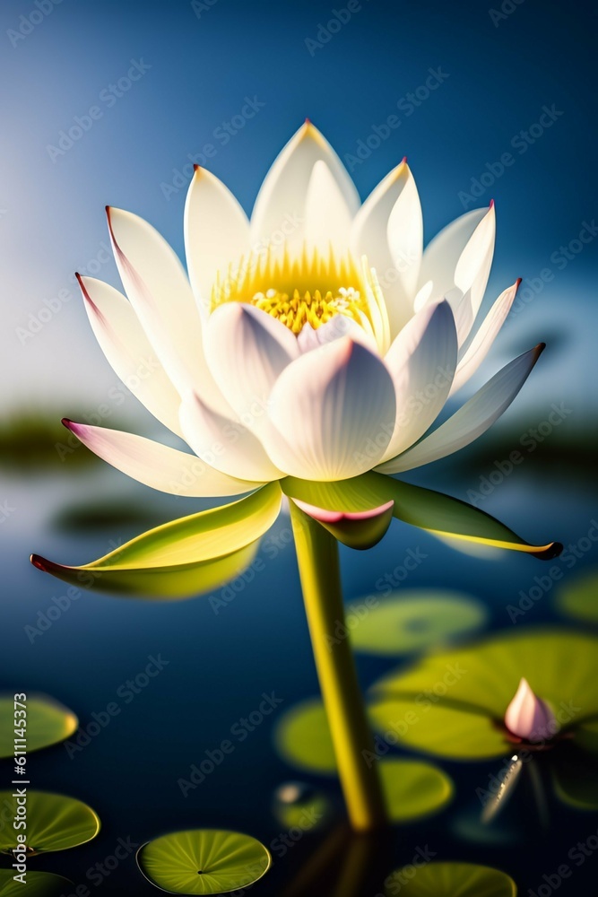 A_beautiful_white_lotus_flower,Generative AI