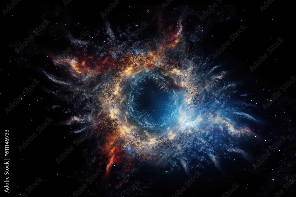 massive black hole at the center of a galaxy. Generative AI