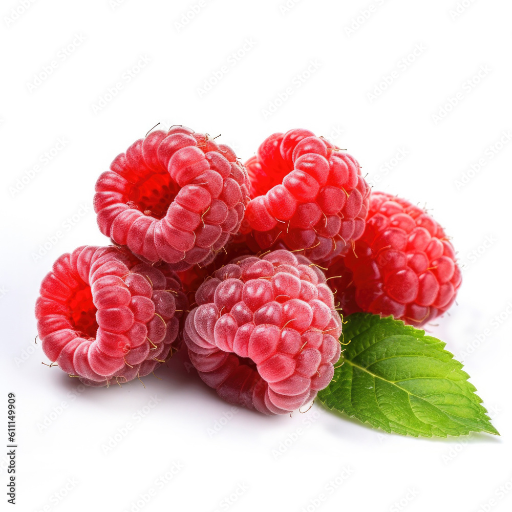 Raspberries Isolated on a White Background Raspberries Isolated on a White Background