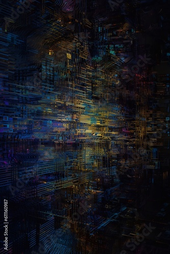 Abstract futuristic technology background, Created with generative AI