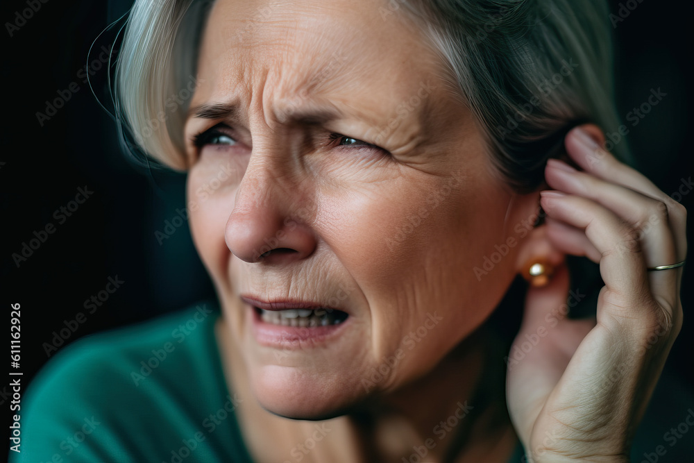 A woman with a concerned look on her face created with Generative AI technology A woman with a concerned look on her face created with Generative AI technology