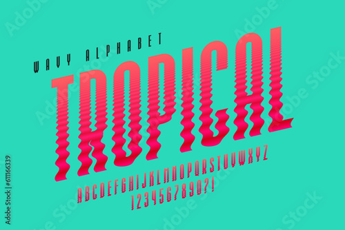 Distorted bright light characters, retro-futuristic original type.