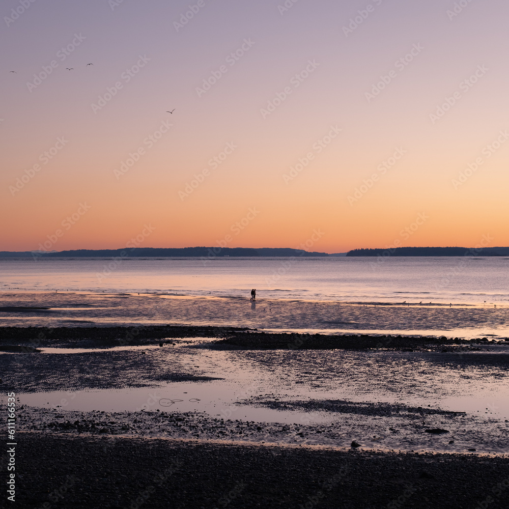 sunset on the beach