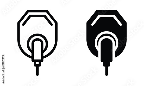 Oxygen mask icon with outline and glyph style.