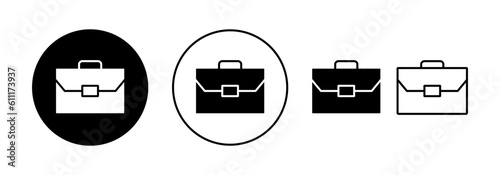 Briefcase icon vector for web and mobile app. suitcase sign and symbol. luggage symbol.