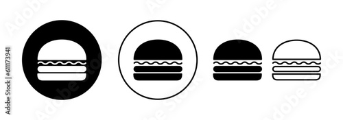 Burger icon vector for web and mobile app. burger sign and symbol. hamburger